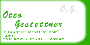 otto gestettner business card
